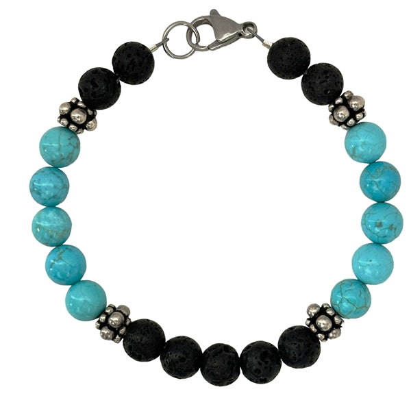"Allan" Men's 8mm Beaded Bracelet w/clasp
