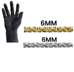 "Byzantine Chain" Men's 316L PVD Stainless Steel Bracelet