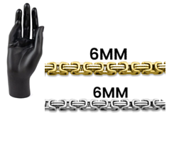 "Byzantine Chain" Women's 316L PVD Stainless Steel Bracelet