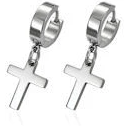 "Cross Hinged Small Dangle" Earrings 316L Stainless Steel