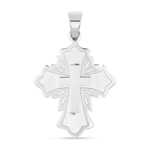 "Thick Double" Cross Pendant 316L Stainless Steel