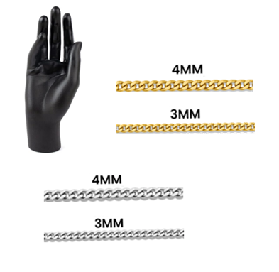 "Diamond Cut Curb Chain" Children's 316L PVD Stainless Steel Bracelet