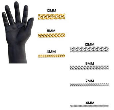 "Diamond Cut Curb Chain" Men's 316L PVD Stainless Steel Bracelet