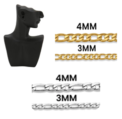 "Figaro Chain" Children's 316L PVD Stainless Steel Necklace