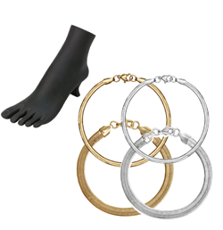 "Herringbone" Children's 316L PVD Stainless Steel Anklet