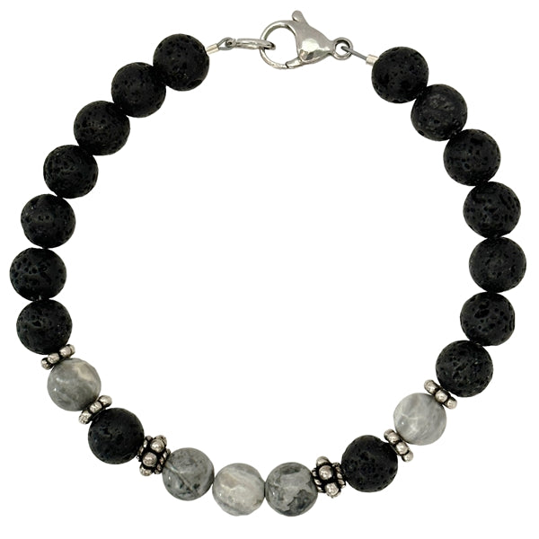 "Chris" Men's 8mm Beaded Bracelet w/clasp